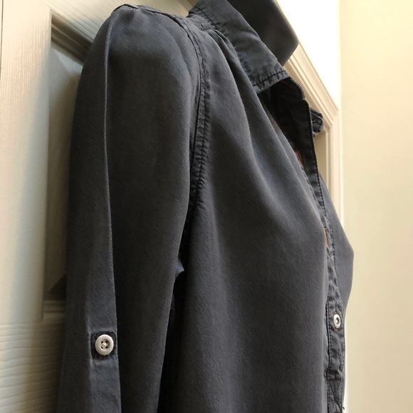 Dittos Chambray Shirt Dress Charcoal Ombre Sz S - Picture 4 of 8